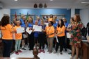 Cerimônia de entrega de Moção em homenagem a Equipe da 3ª Idade pela conquista invicta do 3º Torneio de Vôlei adaptado do Vale do Ribeira. (<a class="download" href="https://www.ilhacomprida.sp.leg.br/institucional/fotos/12-11-19-volei-da-terceira-idade/volei_3a_idade_12nov19-11.jpg/at_download/image">Download</a>)