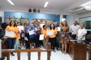 Cerimônia de entrega de Moção em homenagem a Equipe da 3ª Idade pela conquista invicta do 3º Torneio de Vôlei adaptado do Vale do Ribeira. (<a class="download" href="https://www.ilhacomprida.sp.leg.br/institucional/fotos/12-11-19-volei-da-terceira-idade/volei_3a_idade_12nov19-15.jpg/at_download/image">Download</a>)