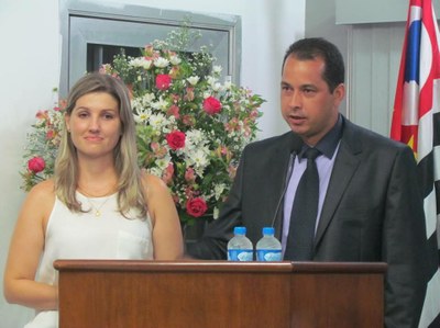 Vereador Daniel Ramos e Keithe (esposa)