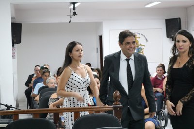 Presidente da Câmara (Vereador Fabiano Pereira) e Esposa