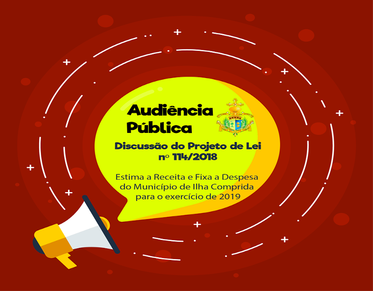 Audiência Pública no dia 19 de novembro - PARTICIPE!