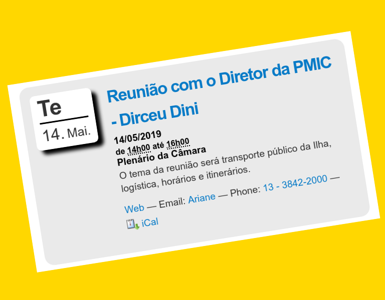 Neste 14/05 - Reunião com o Diretor da Prefeitura, Dirceu Dini.