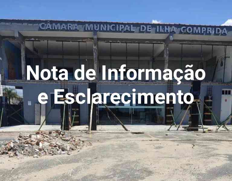 Nota de Informação e Esclarecimento - CMIC.