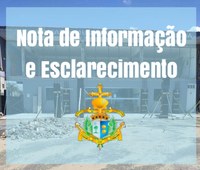 Nota de Informação e Esclarecimento Público - Obras na CMIC.