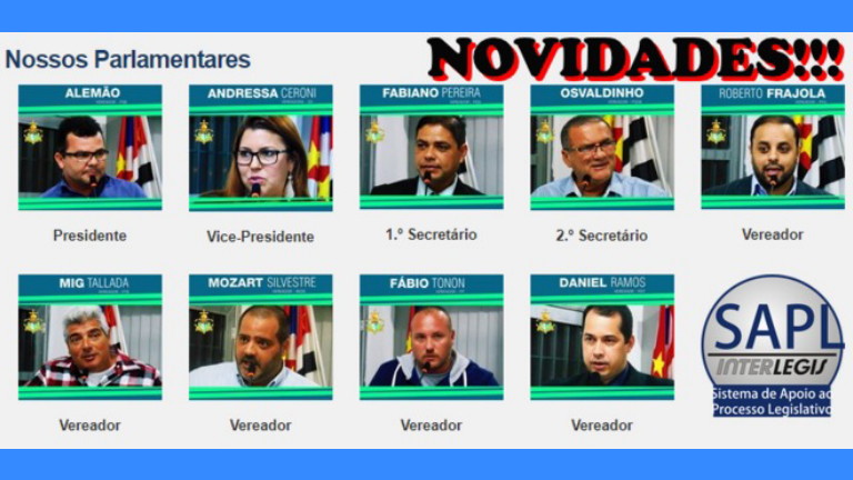 Novidade do nosso site!!! Consulte e leia as propostas dos Vereadores on-line.