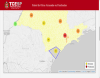 Tribunal de Contas desenvolve mapa virtual das obras paralisadas e atrasadas em todo o Estado de São Paulo.